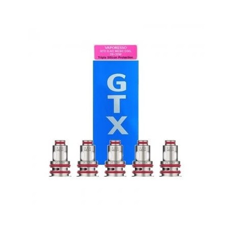 CAJA RESISTENCIAS GTX MESH 0.4 0HM TRIPLE SILICON VAPORESSO 5 UNIDADES