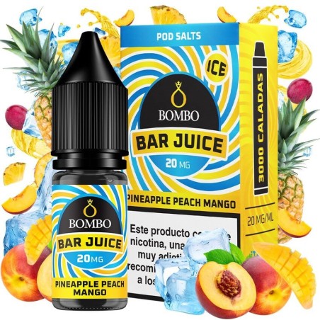 PINEAPPLE PEACH MANGO ICE NICSALT 10ML 20MG BAR JUICE BOMBO