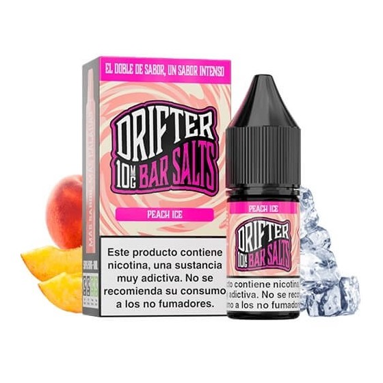 PEACH ICE NIC SALT 10ML 10MG DRIFTER BAR