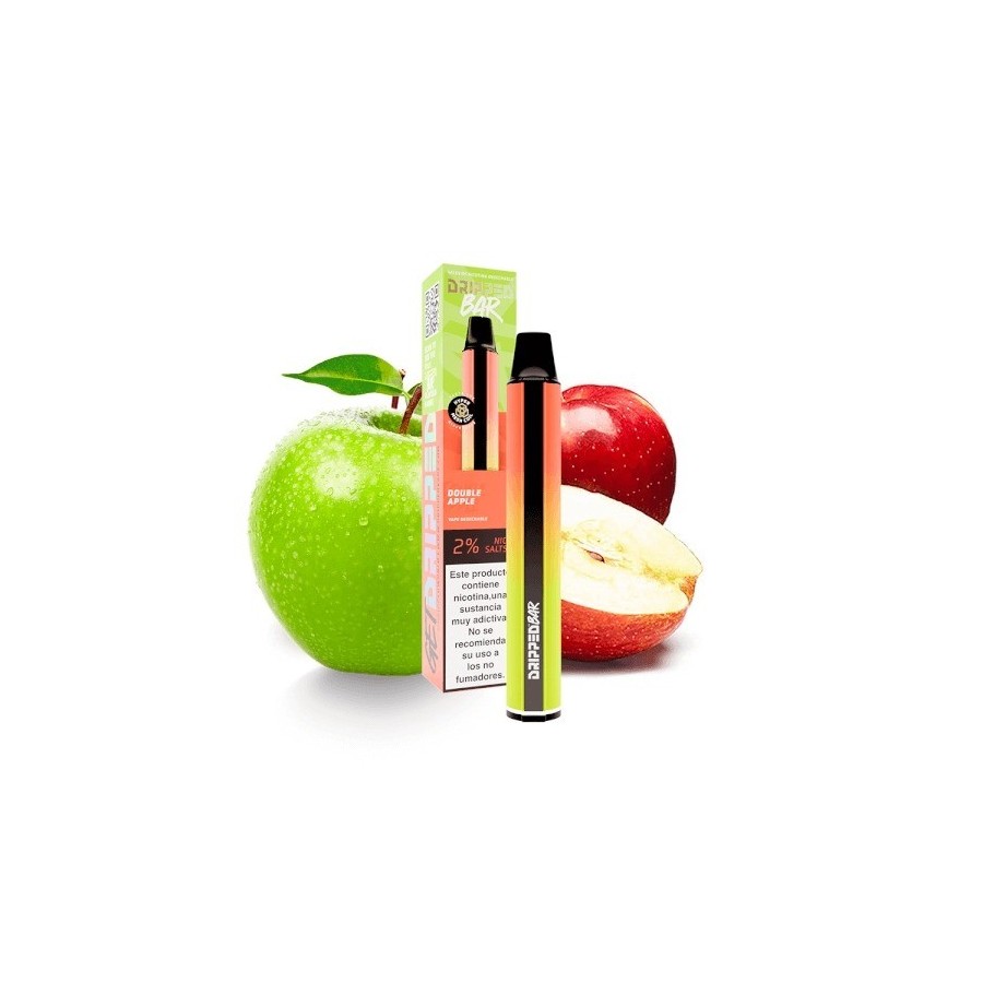 DESECHABLE DOUBLE APPLE DRIPPED BAR 20MG