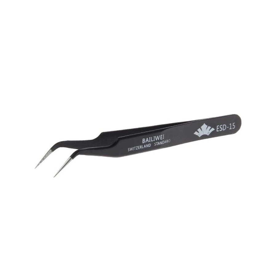 PINZA ANTIESTATICA CURVADA ESD15