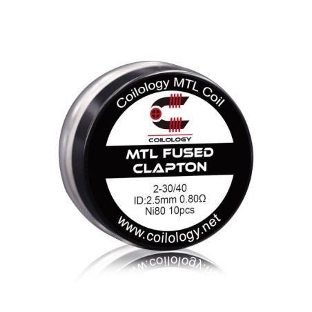RESISTENCIA MTL FUSED CLAPTON NI80 0.8 OHM COILOLOGY