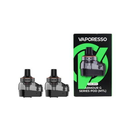 DEPÓSITO CARTUCHO ARMOUR G SERIES MTL 5ML VAPORESSO 2 UDS.