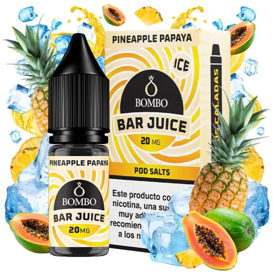PINEAPPLE PAPAYA ICE NIC SALT 10ML 20MG BAR JUICE BOMBO