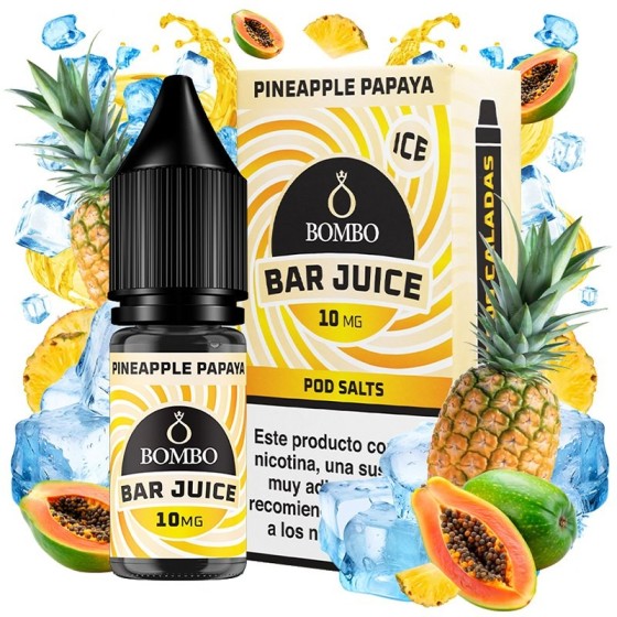 PINEAPPLE PAPAYA ICE NIC SALT 10ML 10MG BAR JUICE BOMBO