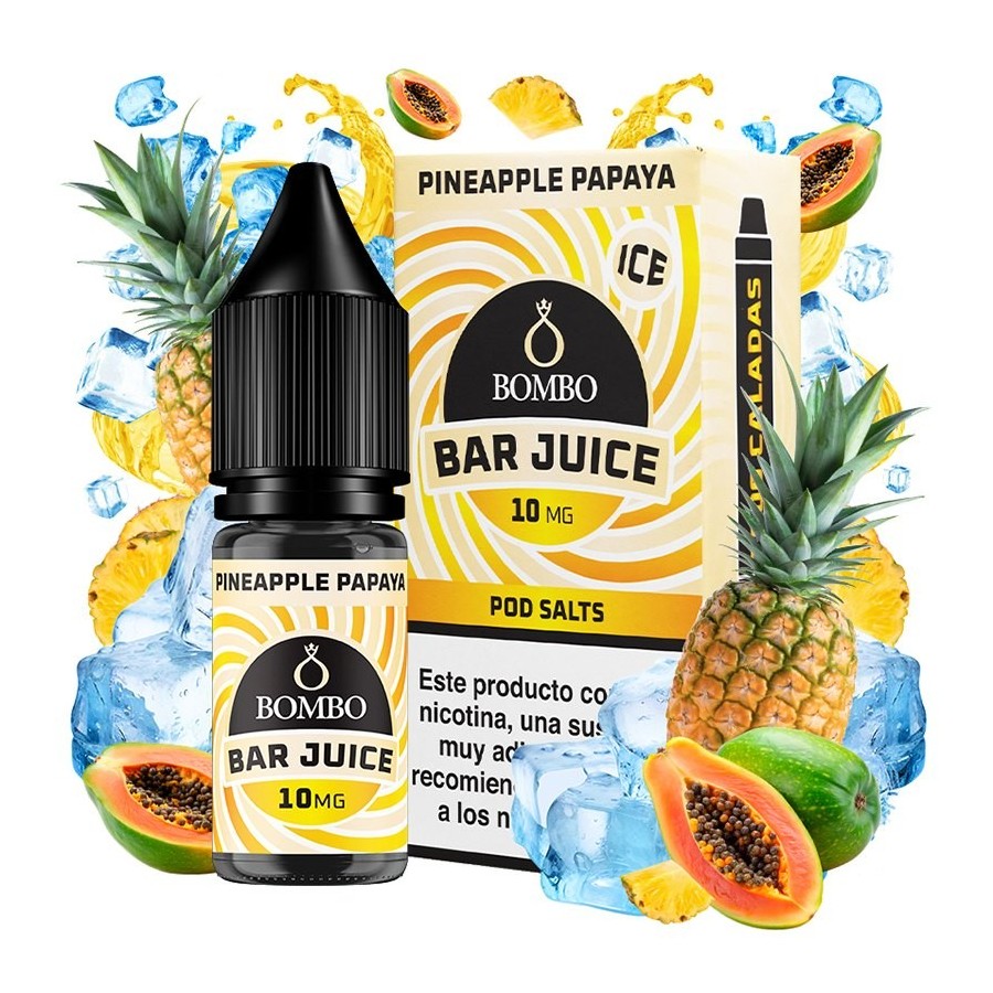 PINEAPPLE PAPAYA ICE NIC SALT 10ML 10MG BAR JUICE BOMBO