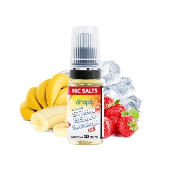 STRAWBERRY BANANA ICE BAR JUICE NIC SALT 10MG 10ML DROPS