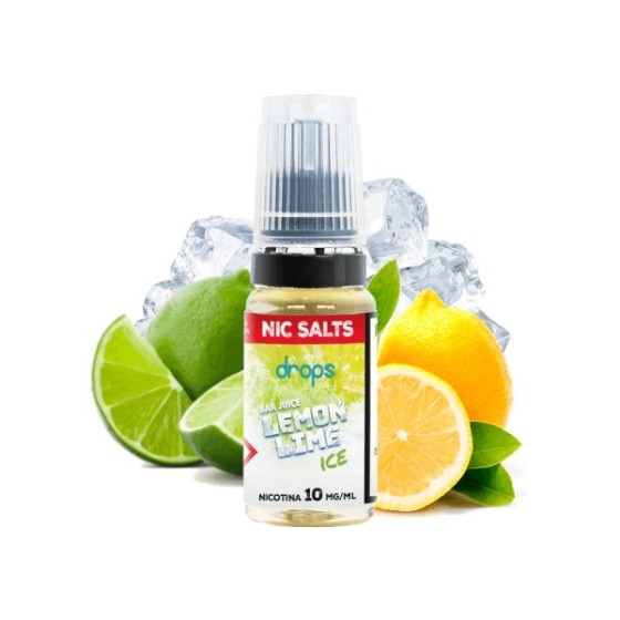 LEMON LIME ICE BAR JUICE NIC SALT 10MG 10ML DROPS