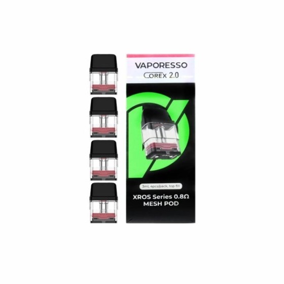 DEPOSITO RECAMBIO XROS MESH POD 0.8 OHM VAPORESSO 4 UNIDADES