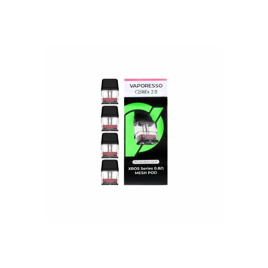 DEPOSITO RECAMBIO XROS MESH POD 0.8 OHM VAPORESSO 4 UNIDADES