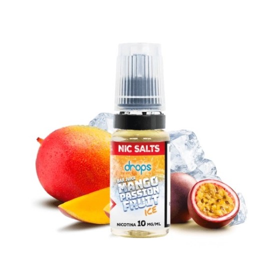 MANGO PASSION FRUIT ICE BAR JUICE NIC SALT 10MG 10ML DROPS