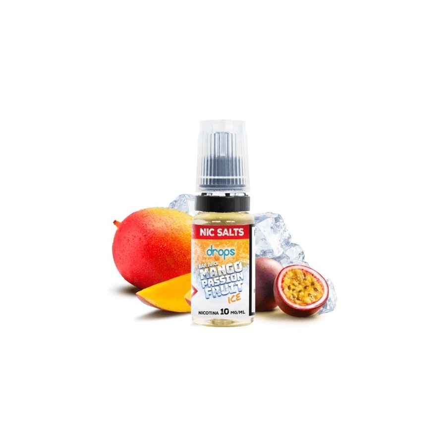 MANGO PASSION FRUIT ICE BAR JUICE NIC SALT 10MG 10ML DROPS