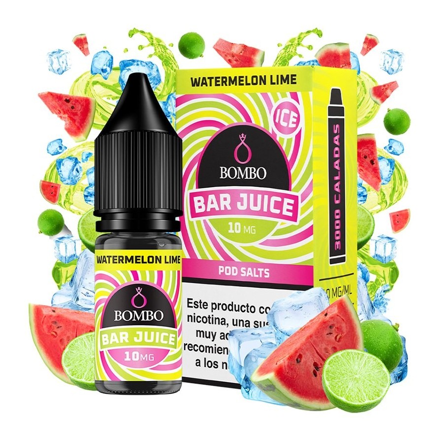 WATERMELON LIME ICE NIC SALT 10ML 10MG BAR JUICE BOMBO