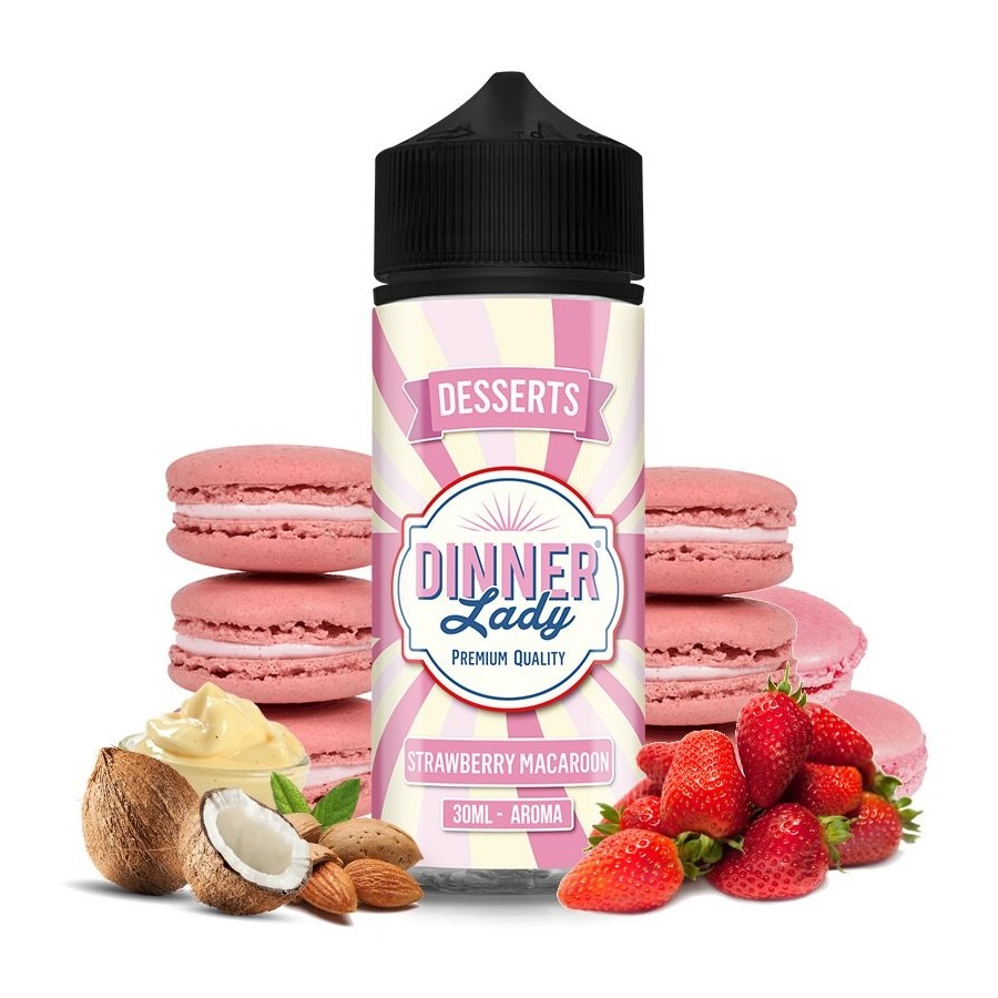 AROMA STRAWBERRY MACAROON 30ML LONGFILL DINNER LADY