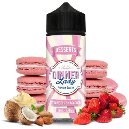 AROMA STRAWBERRY MACAROON 30ML LONGFILL DINNER LADY