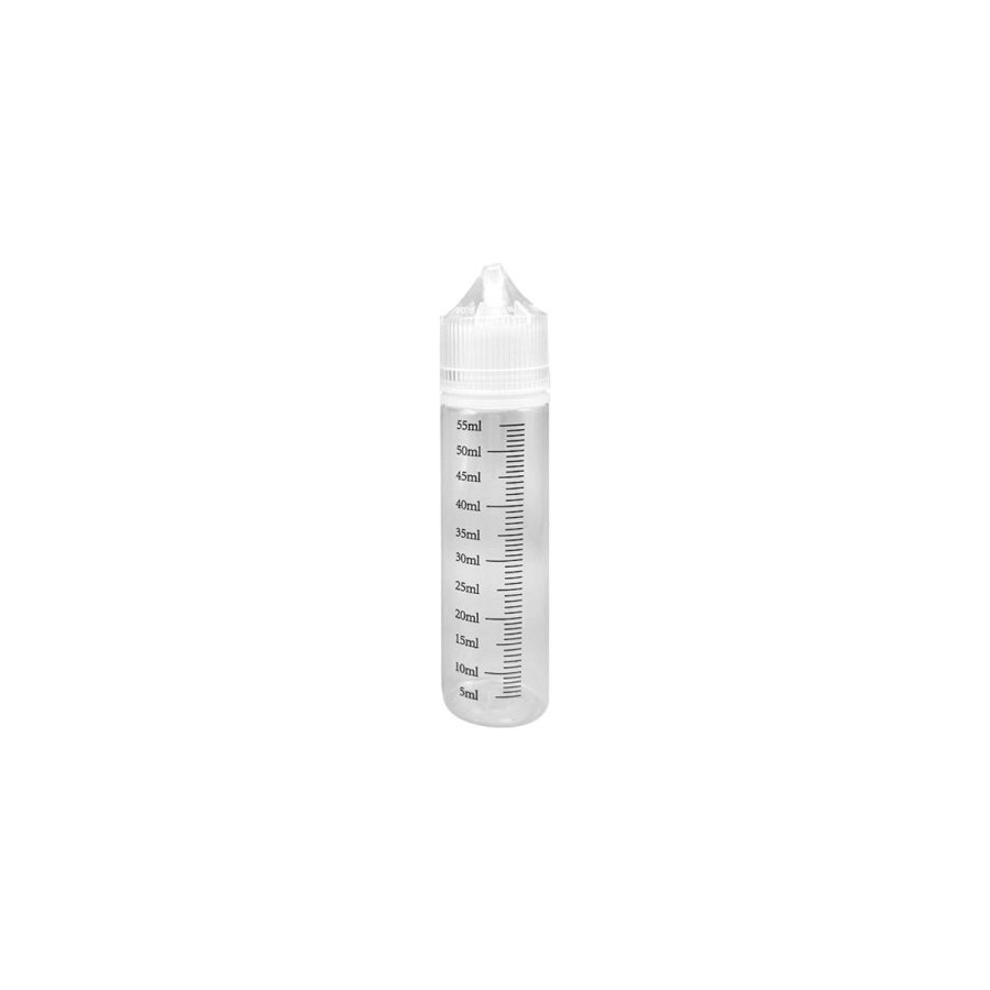 BOTELLA GRADUADA 60ML FACIL APERTURA TAPON TRANSPARENTE