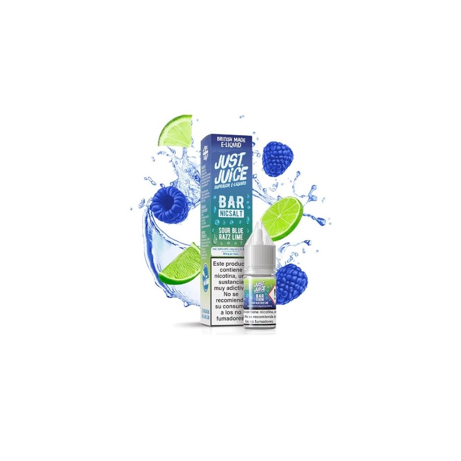 SOUR BLUE RAZZ LIME BAR SALTS 10MG JUST JUICE