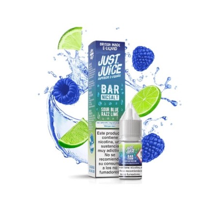 SOUR BLUE RAZZ LIME BAR SALTS 10MG JUST JUICE