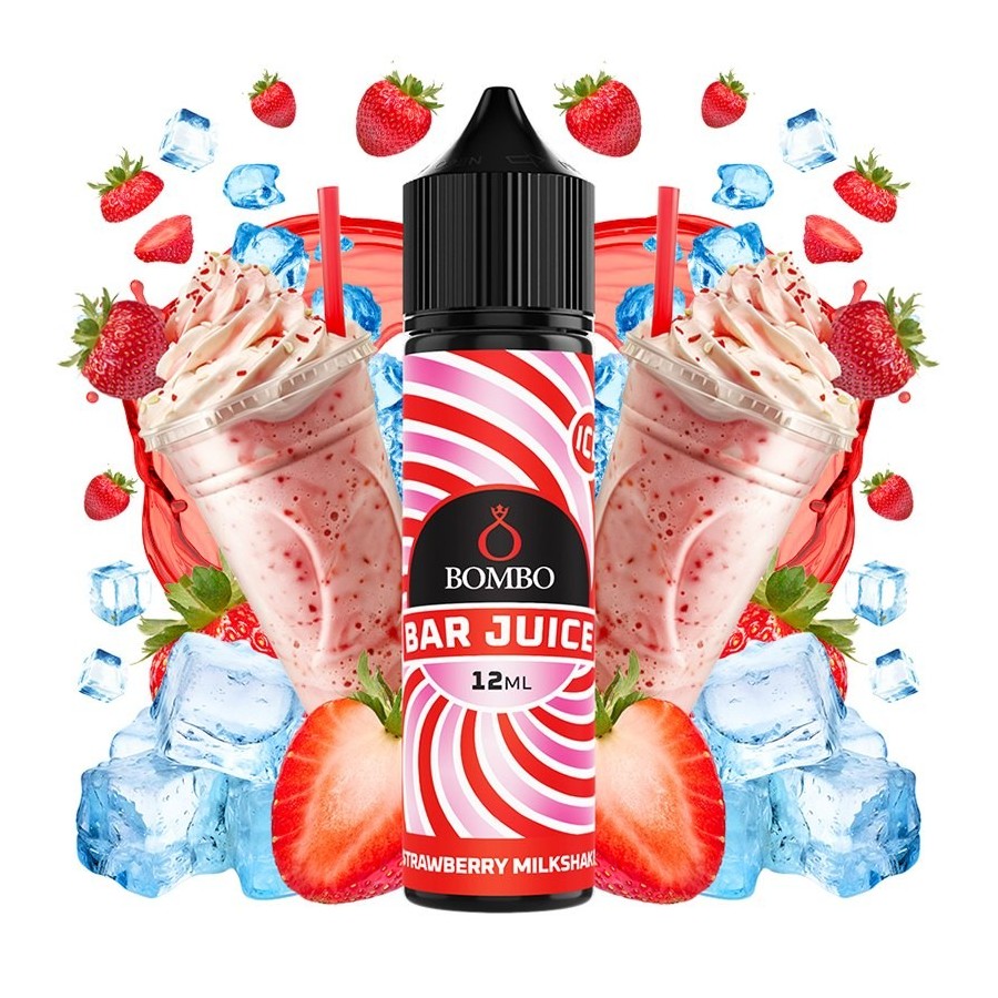 STRAWBERRY MILKSHAKE ICE 12ML AROMA LONGFILL BAR JUICE BOMBO