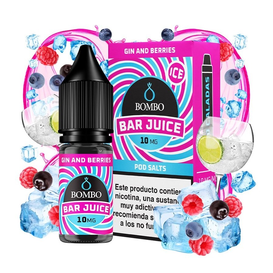 GIN AND BERRIES NIC SALT 10ML 20MG BAR JUICE BOMBO