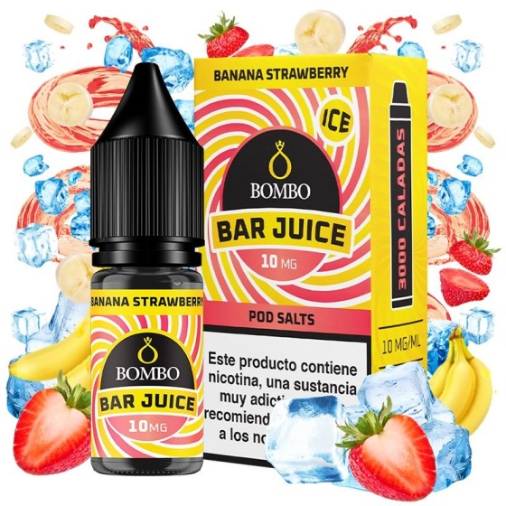 BANANA STRAWBERRY NIC SALT 10ML 20MG BAR JUICE BOMBO