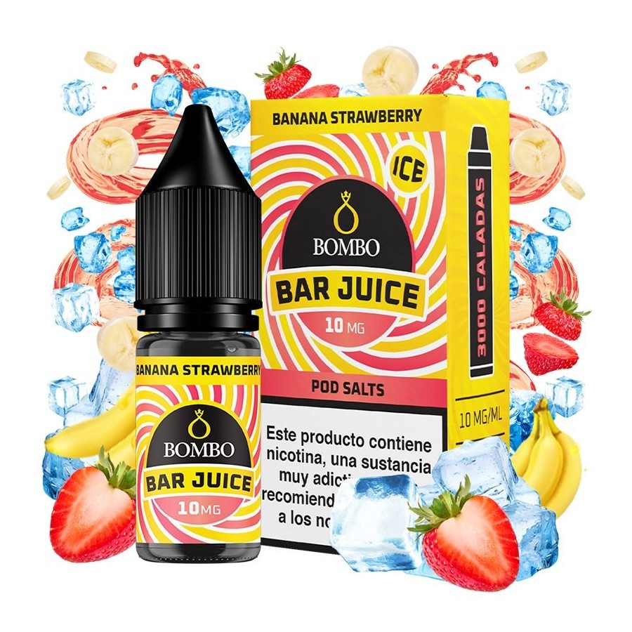 BANANA STRAWBERRY NIC SALT 10ML 20MG BAR JUICE BOMBO