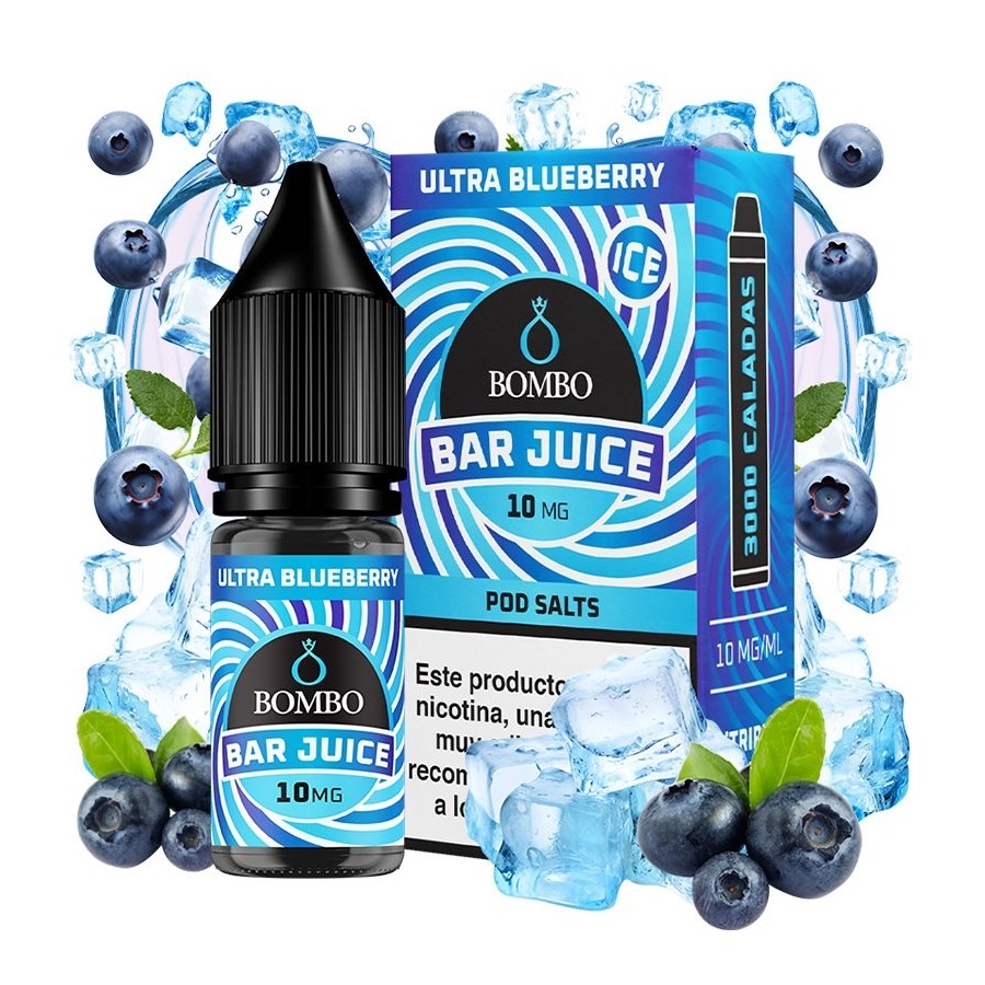 ULTRA BLUEBERRY ICE NICSALT 10ML 20MG BAR JUICE BOMBO
