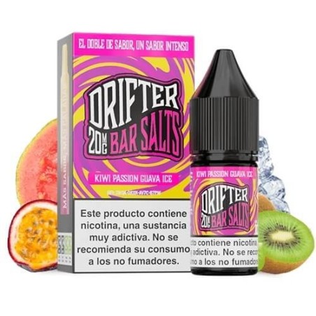 KIWI PASSION GUAVA ICE NIC SALT 10ML 5MG DRIFTER BAR