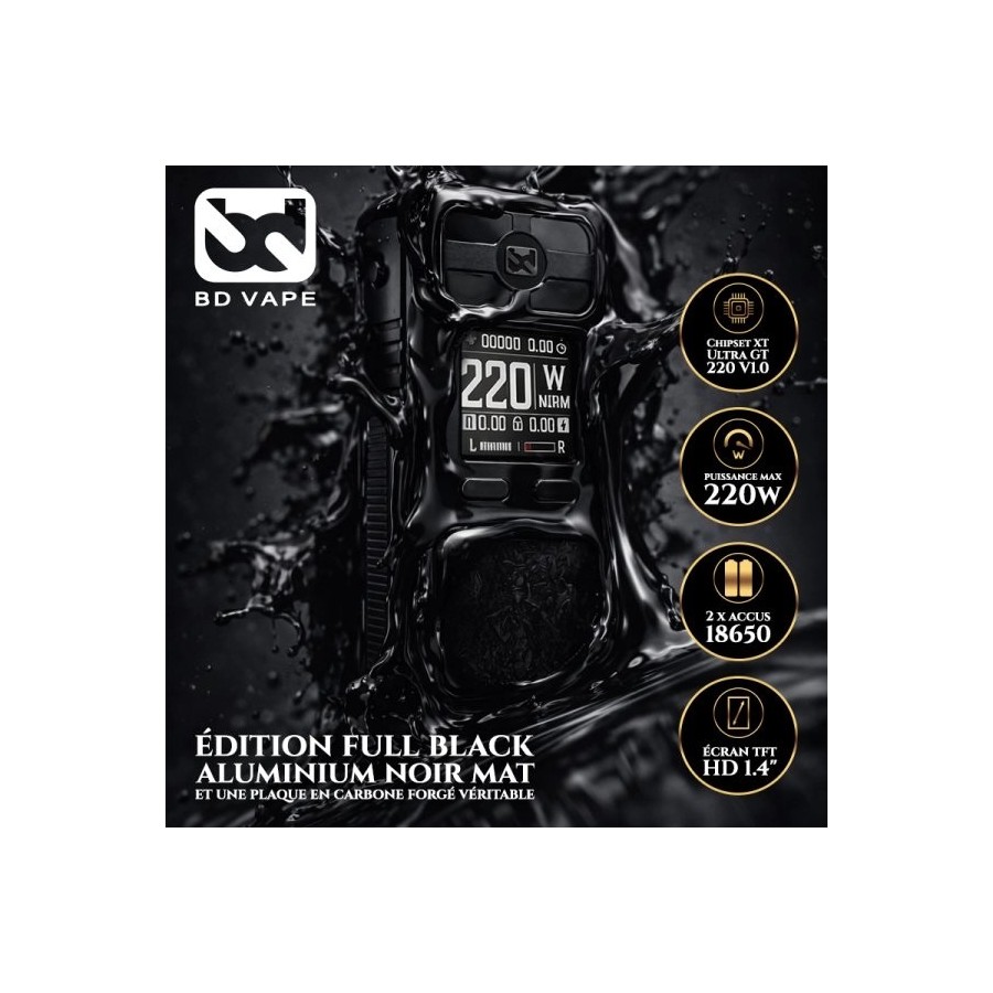 MOD RAYDEN 220 FULL BLACK BD VAPE