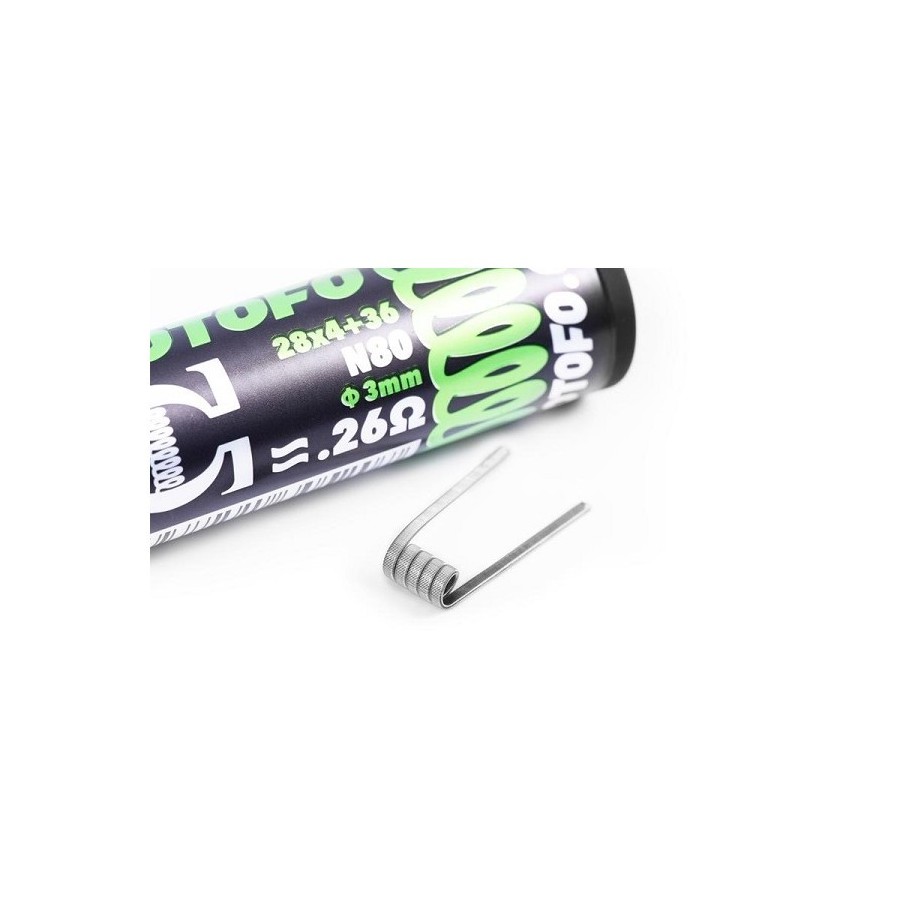 Pack de 10 Coils Quad Core Fused Clapton Ni80 (28x4+36) Wotofo