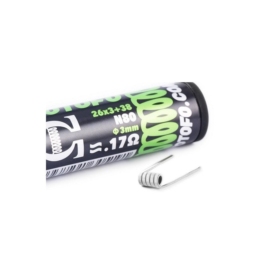Pack de 10 Coils Tri Core Fused Clapton Ni80 (26x3+38) Wotofo